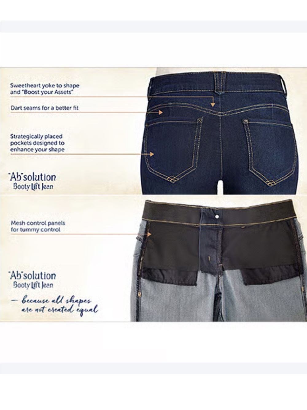 Democracy Absolution Booty Lift Straight Indigo Jeans Sz 14 Slimming - Picture 4 of 14